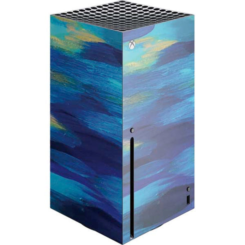 Ocean Blue Brush Stroke by Etta Vee Xbox Series X Skins